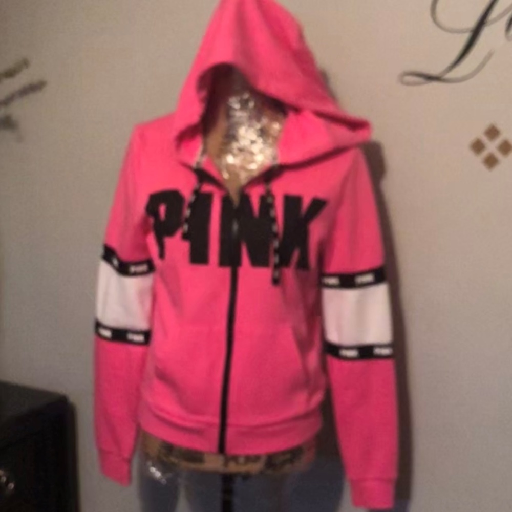 PINK hoodie, size SM, like new